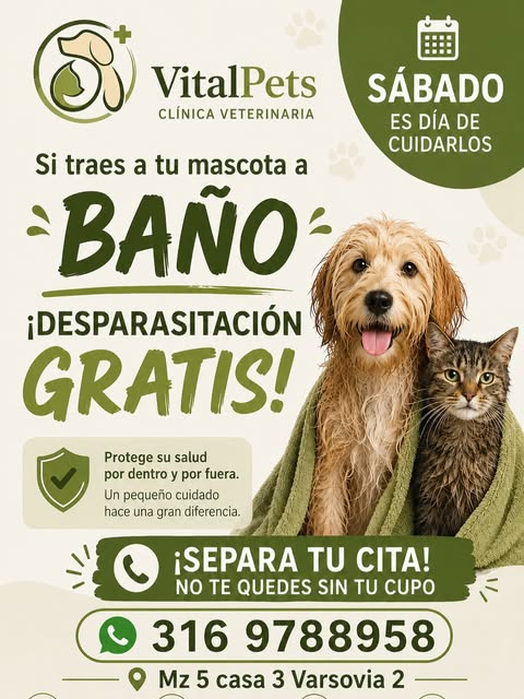 Baño con desparasitación gratis